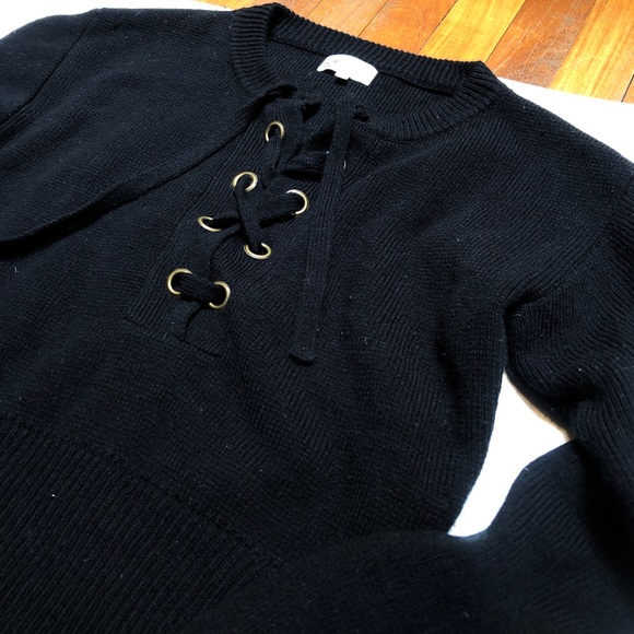 By the way. EVERLY LACE UP SWEATER SOLD OUT - Picture 6 of 8
